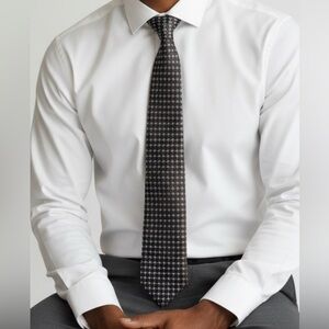 Vintage ARMI Tessuto Italiano 100% Silk Blue & Black Men's Tie - 60"